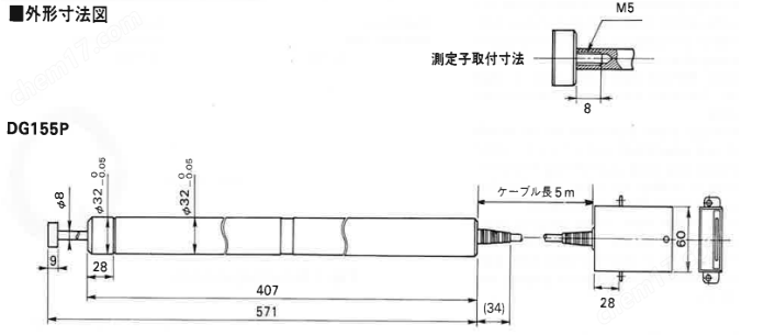 大量程高度计DG155P-L605日本Magnescale尺寸图.png